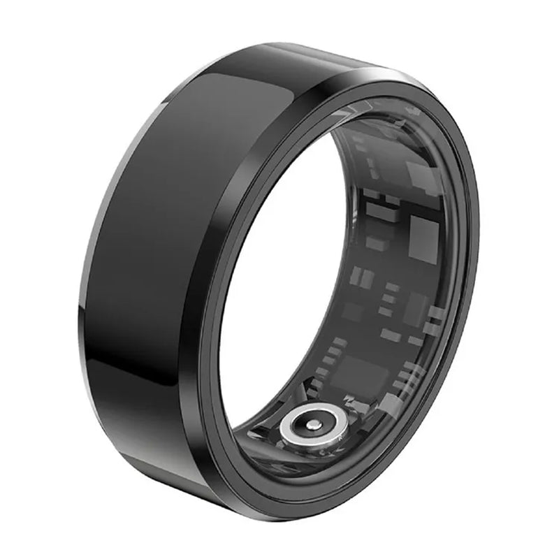 Smart Ring Fitness Heart Rate Tracker Titanium Steel Shell IP68&3ATM Waterproof Multi-Sport Modes Sleep Monitoring Rings